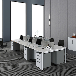 Bàn làm việc cho nhân viên làm việc trong không gian mở nhân viên văn phòng bàn 2/4/6 chỗ ngồi - Product Image 4