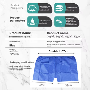 Boxers jetables pour hommes en tissu non tissé respirant – Idéal pour spa, sauna, bain, massage, salon, hôtel, voyage et hygiène - Product Image 2