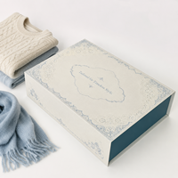 Boîte cadeau pliable magnétique auto-érectible en forme de livre pour vêtements, chaussettes, avec logo personnalisé, emballage de vêtements pliable, directement de l'usine