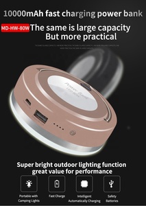 مصباح تخييم محمول LED دائري أبيض قابل لإعادة الشحن من كيهوم، بطارية 8000 مللي أمبير، 80 واط، شحن USB - Product Image 6