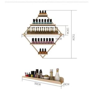 Étagère à vernis à ongles rectangulaire, présentoir de manucure mural, portable, en fer forgé solide, utilisation professionnelle en salon - Product Image 6
