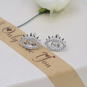 Juego de Pendientes y Colgante de Plata S925, Anillo Abierto, Accesorios de Joyería de Perlas DIY, Semi-Acabado 4336, para Pendientes de Moda - Product Image 3