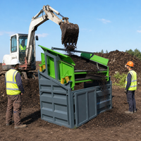 Crible vibrant SL-VS70 pour mini-chargeuses et mini-excavatrices, double plateau robuste, pour le criblage du sol et du compost