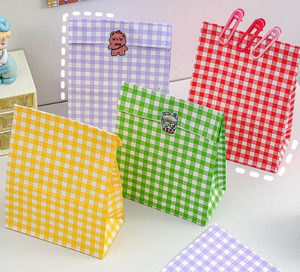 Bolsas herméticas de embalaje de cartón Kraft con bandera de carreras a cuadros para <span class=keywords><strong>Pizza</strong></span>, leche, azúcar, comida para mascotas, Sushi, champán, gelatina para comida - Product Image 1