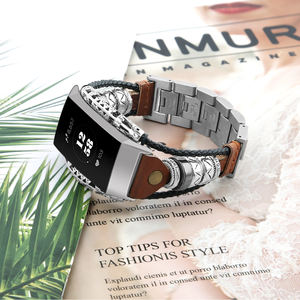 ShanHai Bandes De Rechange Pour <span class=keywords><strong>Fitbit</strong></span> Charge 3 Femmes Métal <span class=keywords><strong>Bracelet</strong></span>/<span class=keywords><strong>Bracelet</strong></span>/Assesories/Bretelles/Wrist Band pour <span class=keywords><strong>Fitbit</strong></span> Charge 3 - Product Image 5