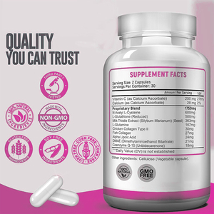 OEM L-<strong>Glutathione</strong> 500mg 60 Capsules Whitening Capsule Skin Whitening Pills Collagen L-<strong>Glutathione</strong> With Vitamin C Capsule - Product Image 2
