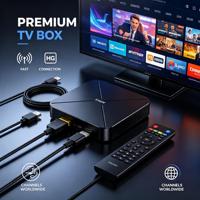 Décodeur TV en streaming 8K Ultra HD, boîte IPTV, multilingue
