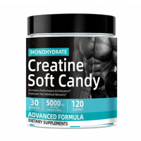 Gummies de créatine monohydrate OEM 5g, véganes, sans sucre, électrolytes, favorisent la croissance musculaire, nutrition sportive, 120 gummies