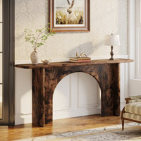 Meuble d'entrée moderne 2024, table de couloir en bois rustique brun antique, console rétro en bois pour salon, entrée