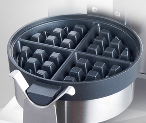 Machine à gaufres ronde à tête unique rotative commerciale en acier inoxydable avec revêtement antiadhésif pour café<span class=keywords><strong>s</strong></span> et restaurants occidentaux - Product Image 4