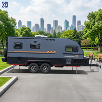 Remorque de camping tout-terrain à suspension robuste, véhicule de camping hors réseau pour l'aventure