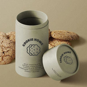 Caja de Empaque en Tubo de Papel Kraft de Cartón de Grado Alimenticio, Cilindro Redondo Biodegradable para Café y Té con Logo Personalizado - Product Image 1