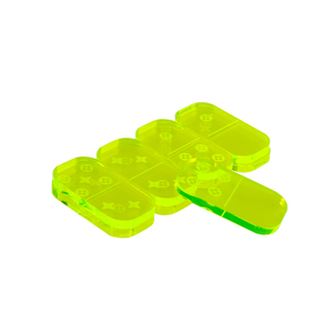 Jeu de dominos de luxe irisé, jeu de dominos moderne double six, jeu de dominos personnalisé avec logo sur le dos, boîte transparente en acrylique - Product Image 1