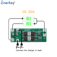 Enerkey papan pelindung baterai Lithium, bor listrik penyedot debu, alat listrik BMS 2S 15A 20A 7.4V 8.4V 18650