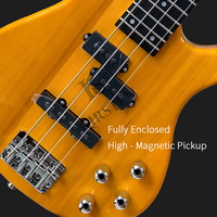 Gitar Bass Elektrik 4 Senar, Body Basswood, Fingerboard Rosewood, dan Pickup SSS untuk Pemula dan Pemain Dewasa