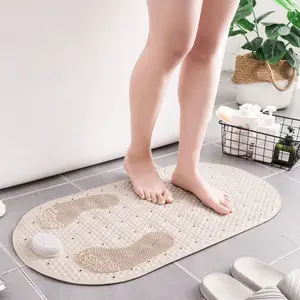 Yeni çok fonksiyonlu ev sürtünme taş banyo ayak masajı kaymaz tuvalet zemin banyo duş matı vantuz ile
