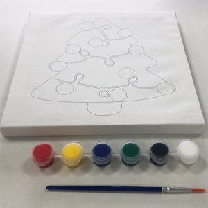 Precio barato DIY pintura para colorear pintura niños regalo lienzo pintura Kit niños pintura educativa Kit con 6 pinturas y pincel - Product Image 1