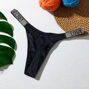 ชุดชั้นในเซ็กซี่ติดเพชรรูปตัวทีเซ็กซี่ใหม่กางเกงในจีสตริงไร้รอยต่อกางเกงในสตรีประดับพลอยเทียมกางเกงในเซ็กซี่ - Product Image 2