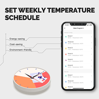 WiFi Smart Home Thermostat Bouton Régulateur de température pour eau Chaudière à gaz Chauffage électrique Design moderne ABS & PC Chambre Hôtel
