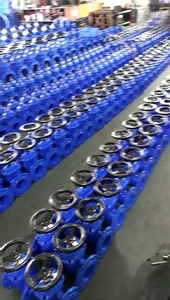 Vanne à opercule en fonte ductile à siège souple GGG50 DIN3352 pour l'eau, commande par opercule, taille DN350 - Product Image 4