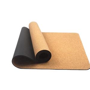 Huayi Organic Eco-Friendly Yogamatte Kork Yoga Mat Set 4mm Natural Rubber Cork TPE Custom Logo Eco-Friendly Tapis Mat De Yoga - Product Image 2
