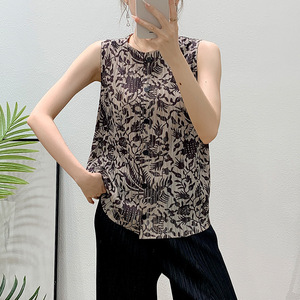 Miyake เสื้อกั๊กลำลองแขนกุดสำหรับผู้หญิงเป็นมิตรต่อสิ่งแวดล้อม, สินค้ามาใหม่ฤดูร้อน2025 - Product Image 2