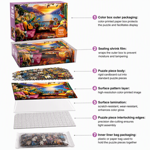 Puzzle en papier sur le thème <span class=keywords><strong>de</strong></span> Noël, Père Noël, bonhomme <span class=keywords><strong>de</strong></span> neige, décoration <span class=keywords><strong>de</strong></span> Noël, puzzle OEM ODM personnalisé, puzzle familial <span class=keywords><strong>pour</strong></span> adultes - Product Image 1