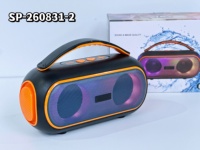 Haut-parleur Bluetooth portable RGB 10W avec double haut-parleur de 57 mm en maille de fer, pour extérieur, sans fil, lecture BT TF USB FM