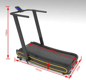 Slat Treadmill With Resistance Home Curved Treadmill Fitness Air Runner Cardio Exercise Running Machine For Wholesale