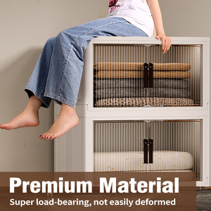 DAYOOH Armoire de <span class=keywords><strong>rangement</strong></span> pliable en plastique grande capacité, multi-usages, pour vêtements - Product Image 5