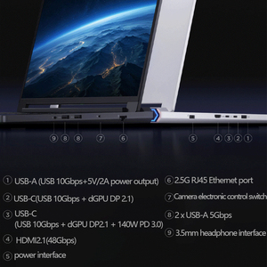 โน้ตบุ๊กเกมมิ่ง Legion R9000P รุ่นปี 2025 ประสิทธิภาพสูง 9 9955HX แรม 32GB ความจุ 1TB การ์ดจอ RTX5070 หน้าจอ 16 นิ้ว 240Hz ความละเอียด 2.5K รองรับสี DCI-P3 สำหรับอีสปอร์ต - Product Image 6