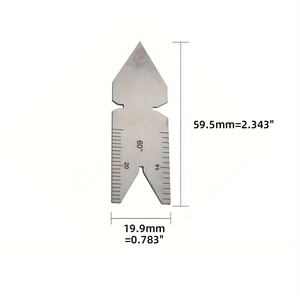 ชุดเกจวัดการเชื่อมแบบเรียว 7 ชิ้น สำหรับตรวจสอบรอยเชื่อม/ตะเข็บเชื่อม/ฟิลเล็ต/คราวน์ พร้อมไม้บรรทัดวัดมุมแบบอัลนาร์  แม่แบบเจาะมุม ไม้บรรทัดเชื่อม - Product Image 5