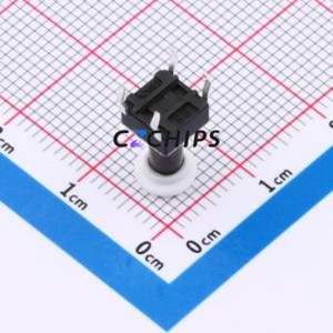 TSA06131-120B332CA-003E Tactile Switch Through hole-4P,6.1x6.1mm Switch Single Pole Single Throw Round Button 1.8N 6.1mm - Product Image 2