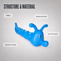 Jeu de course d'équipe gonflable en forme de chenille avec poignées de préhension pour le team building, les rencontres sportives et les événements d'équipe d'entreprise