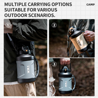 Bouteille d'eau isotherme en acier inoxydable avec logo personnalisé, thermos portable pour le voyage et le camping, grande capacité, utilisation quotidienne