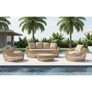 Conjunto de Sofás Personalizável para Varanda, Apartamento, Resort à Beira-Mar, Mobiliário de Jardim, Sofá Externo - Product Image 1