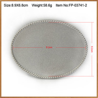 Boucle de ceinture en alliage de zinc style western lisse, vintage, décontractée, à personnaliser, fabrication OEM