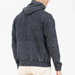 Sweat-shirts à capuche pour hommes en denim délavé, vente en gros, faible MOQ, nouveau design, best-seller, sweat-shirts à capuche en denim délavé pour adultes à prix avantageux - Product Image 5