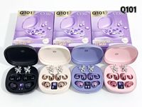 Nouveaux écouteurs Q101 Twins à conduction osseuse avec clip d'oreille, design papillon, autonomie ultra-longue, affichage numérique HD, Type-C
