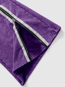 กางเกงวอร์มขายาวทรงหลวมลายทางด้านข้างคุณภาพสูงสำหรับผู้ชาย <span class=keywords><strong>สี</strong></span><span class=keywords><strong>ม่วง</strong></span>ซีดแบบฟอกสี - Product Image 4