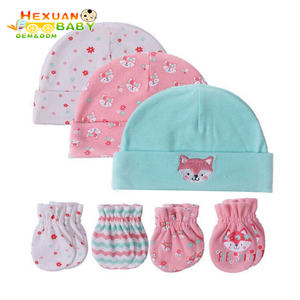 2024 ropa de bebé sombreros <span class=keywords><strong>y</strong></span> <span class=keywords><strong>manoplas</strong></span> Primavera Verano algodón producto infantil recién <span class=keywords><strong>nacido</strong></span> Niño niña conjunto de <span class=keywords><strong>manoplas</strong></span> - Product Image 2