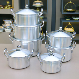Ensemble d'ustensiles de cuisine en aluminium Ensemble de casseroles de cuisine épaissies Pots à soupe à induction Juego De Ollas 14pcs Casserole Ollas De <span class=keywords><strong>Cocin</strong></span> - Product Image 5