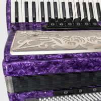Accordéon violet 37 touches 96 basses, instrument de musique pour scène professionnelle, solo, examen, performance et pratique