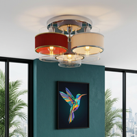 Lustre de plafond rond en verre de luxe moderne JACKSUN, style rétro simple, pour salon, E27