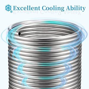 Outdoor Wood Fire Heated Hot Dutch Bath Tub Stainless Steel Heating Coil Wort Chiller Heat Exchanger <b>Food</b> Grade Beer Coil <b>Heater</b> - Product Image 4