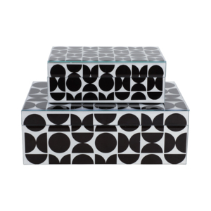 <b>Glass</b> Decorative Box Set With Lid Modern Storage Box For Jewelry And Keepsake Display Shelf Decorative <b>Boxes</b> - Product Image 4