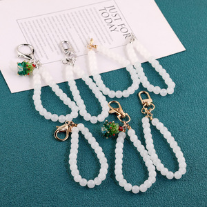 Imitation Jade Pearl Bag Hanger Keychain Fashionable DIY Handmade Accessory for Phone Case Pendant Jewelry Materials - Product Image 1