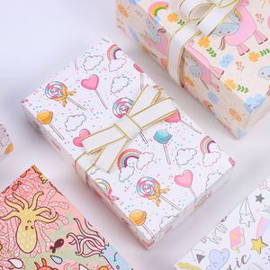 Papier cadeau à motifs de dessins animés 50*70cm/feuille pour l'anniversaire des enfants, la fête de naissance - Product Image 6