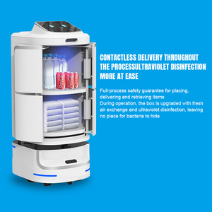 Robot de livraison commercial pour hôtels avec navigation LiDAR et double cabine, robot de service <span class=keywords><strong>autonome</strong></span> pour la livraison de repas et de colis en chambre - Product Image 5