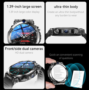 4G 5G Smart <b>Watch</b> H10 WiFi GPS Dual <b>Camera</b> Video Call NFC 2+16GB 900MAH Battery Android Smart <b>Watch</b> - Product Image 3